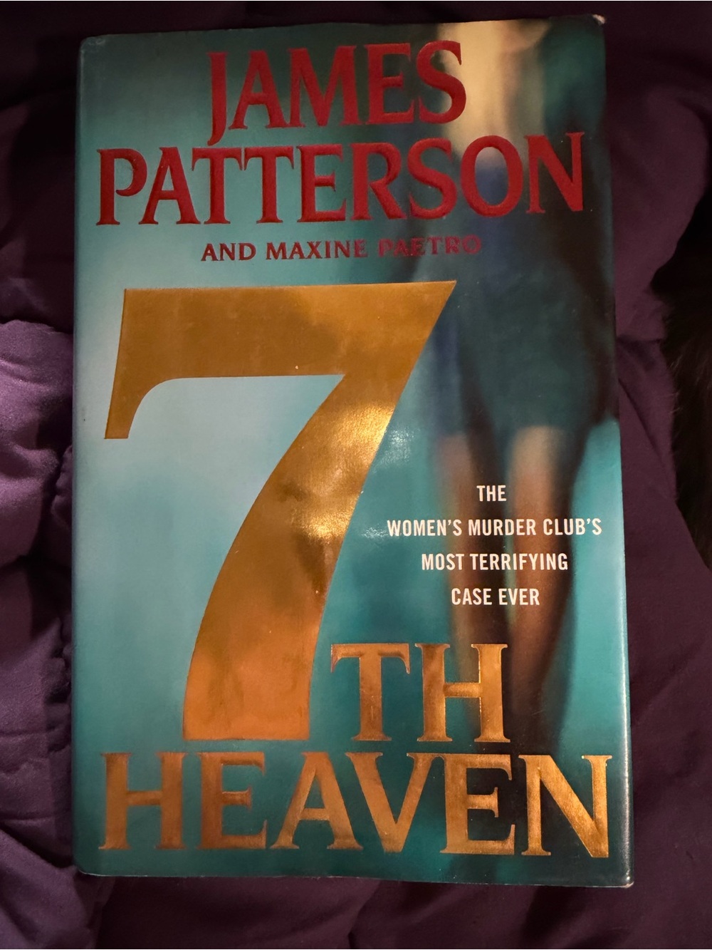 James Patterson 7th Heaven Hardcover - Teal & Gold Cover